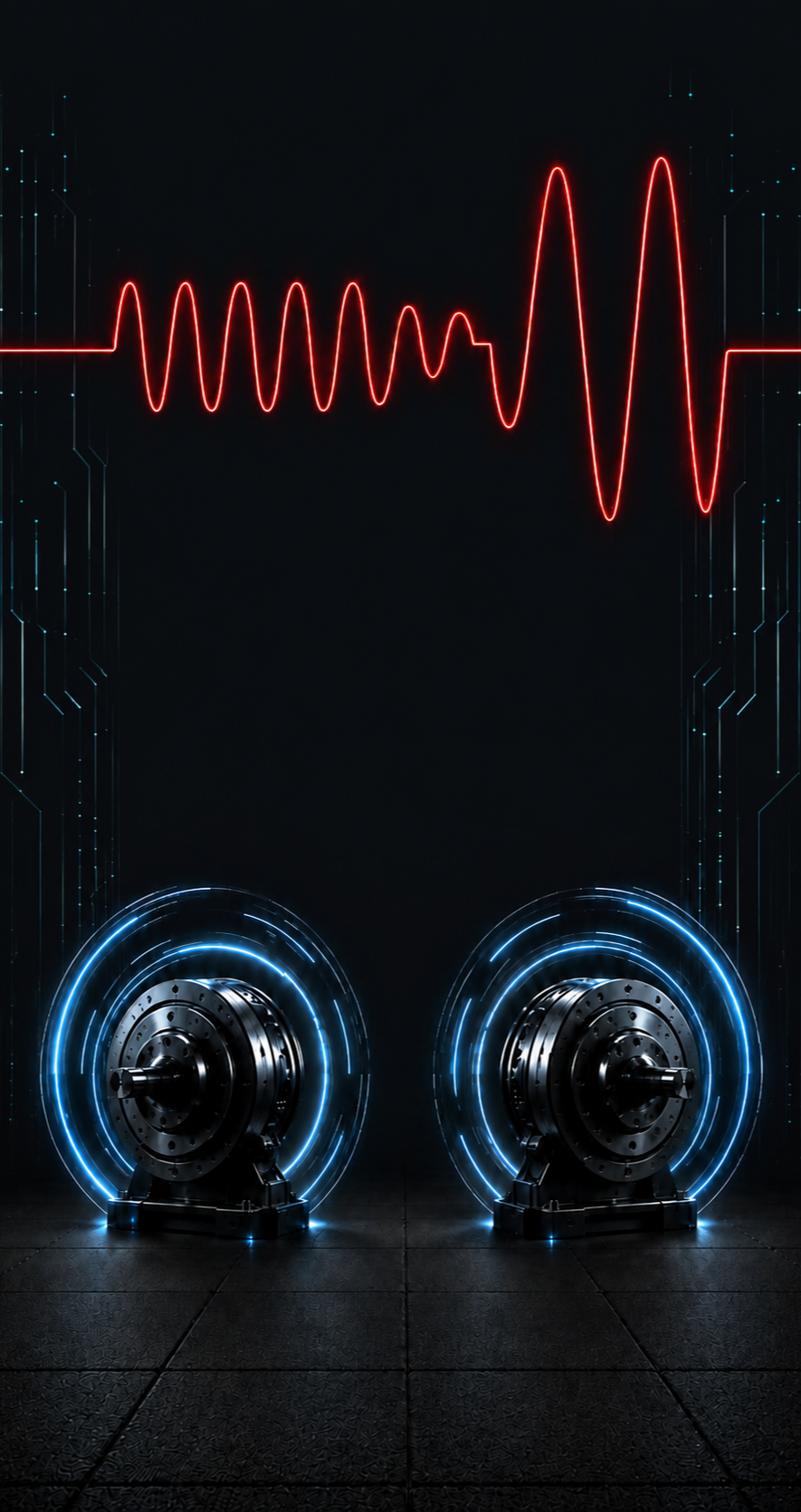 MOMENTRON motor resistance units with illuminated force rings and a digital signal trace